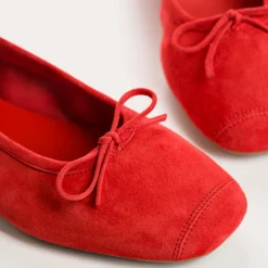 Reqins BALLERINES HARMONY CUIR VELOURS CC ROUGE Online