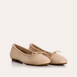 Reqins BALLERINES HARMONY CUIR VELOURS CC ROSE Clearance
