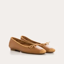 Reqins BALLERINES HARMONY CUIR/CUIR VELOURS CC CAMEL Hot