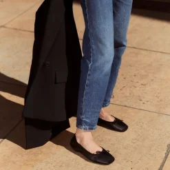 Reqins BALLERINES HARMONY CUIR/CUIR VELOURS CC NOIR Fashion