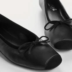 Reqins BALLERINES HARMONY CUIR/CUIR VELOURS CC NOIR Fashion