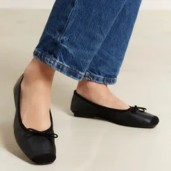 Reqins BALLERINES HARMONY CUIR/CUIR VELOURS CC NOIR Fashion