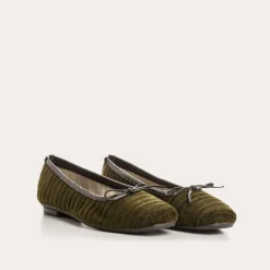 Reqins BALLERINES HARMONY VELOURS COTELE KAKI Online