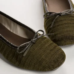 Reqins BALLERINES HARMONY VELOURS COTELE KAKI Online