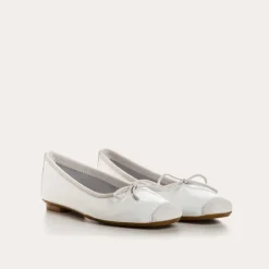 Reqins BALLERINES HARMONY VERNIS/CUIR VELOURS CC BLANC New