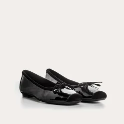 Reqins BALLERINES HARMONY VERNIS/CUIR VELOURS CC NOIR Discount