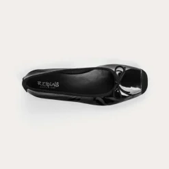 Reqins BALLERINES HARMONY VERNIS/CUIR VELOURS CC NOIR Discount