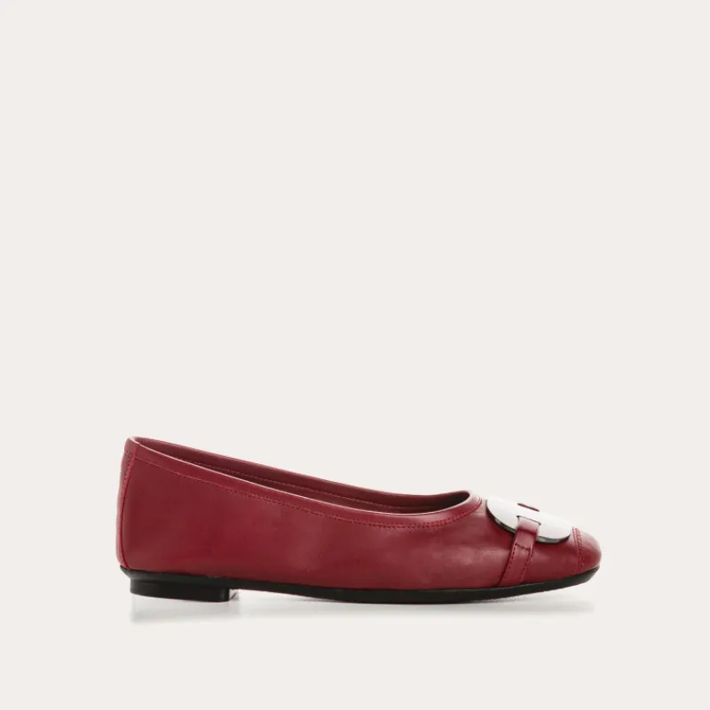 Reqins BALLERINES HERMES CUIR ROUGE Clearance