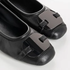 Reqins BALLERINES HERMES CUIR NOIR Clearance