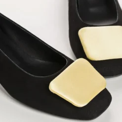 Reqins BALLERINES KEFIR CUIR VELOURS/SILK NOIR Online