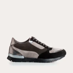 Reqins BASKETS ELECTRA MIX CUIR VELOURS VERT Online