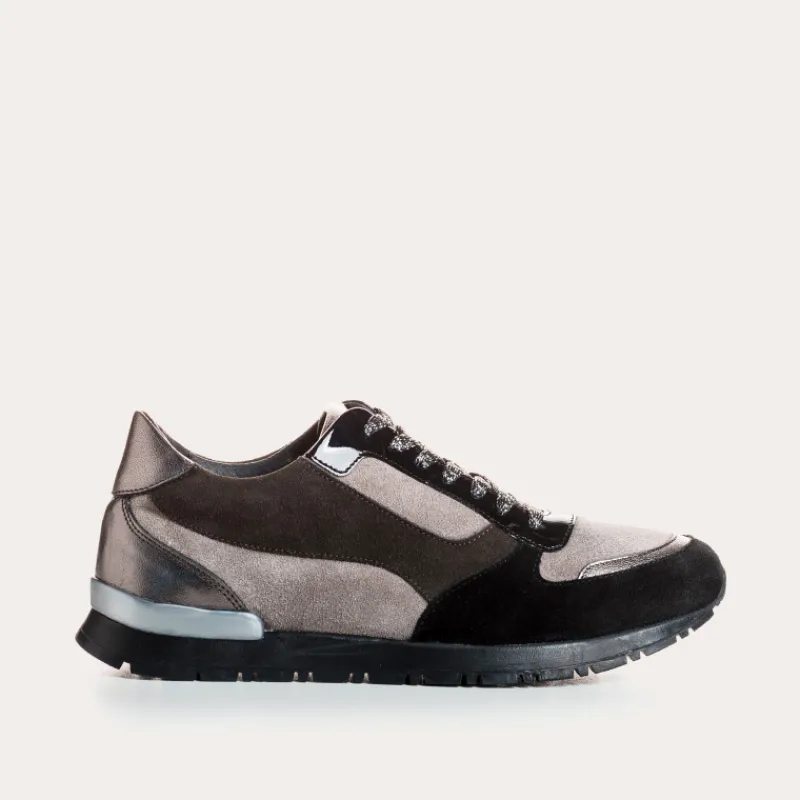 Reqins BASKETS ELECTRA MIX CUIR VELOURS VERT Online