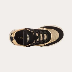 Reqins BASKETS FOSTER CUIR NOIR New