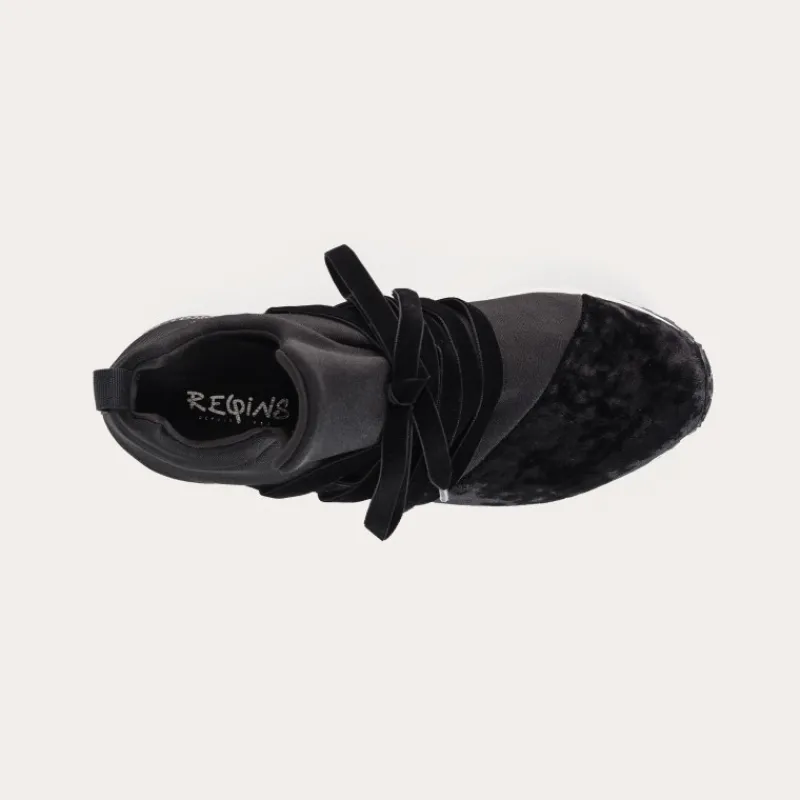 Reqins BASKETS ILAN LYCRA/VELVET NOIR Clearance