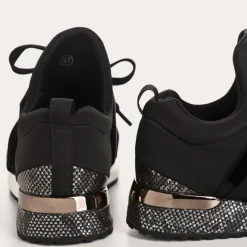 Reqins BASKETS ILAN LYCRA/VELVET NOIR Clearance