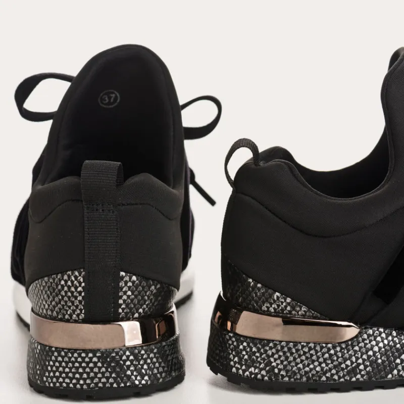 Reqins BASKETS ILAN LYCRA/VELVET NOIR Clearance