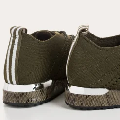 Reqins BASKETS INES CROCHET VERT New