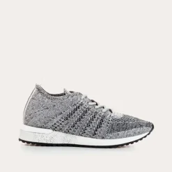 Reqins BASKETS INES CROCHET LAME ARGENT Hot