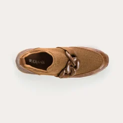 Reqins BASKETS IROKO CROCHET LAME CAMEL Sale