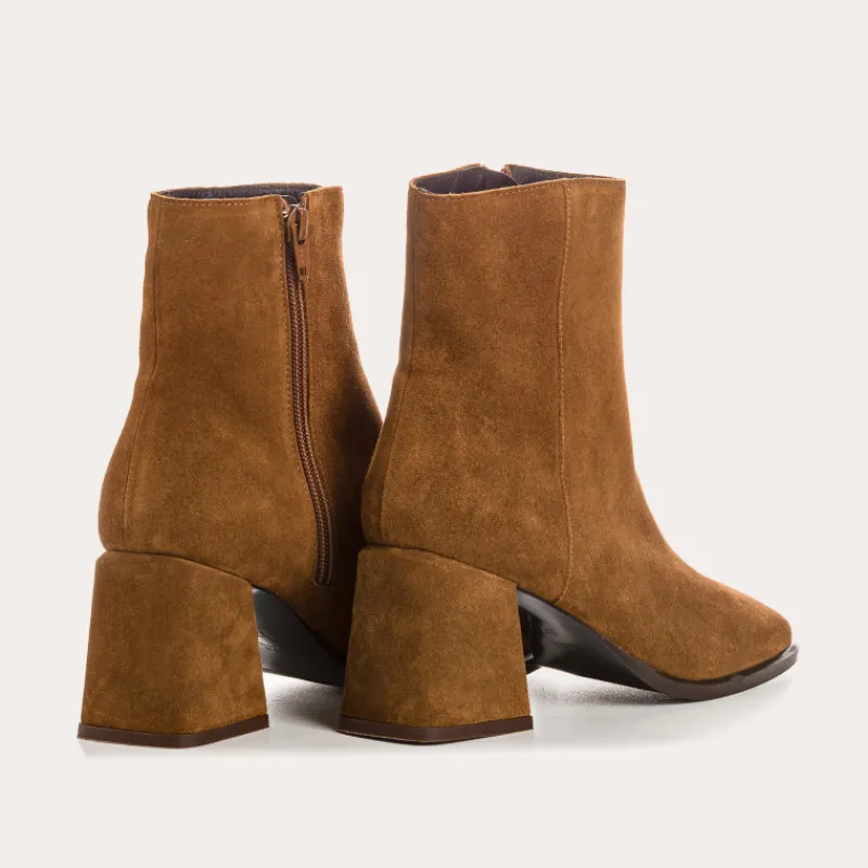 Reqins BOOTS A TALONS BLONDIE CUIR VELOURS CAMEL Hot