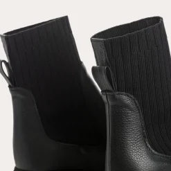 Reqins BOOTS A TALONS DITA CUIR GRAINE NOIR Outlet