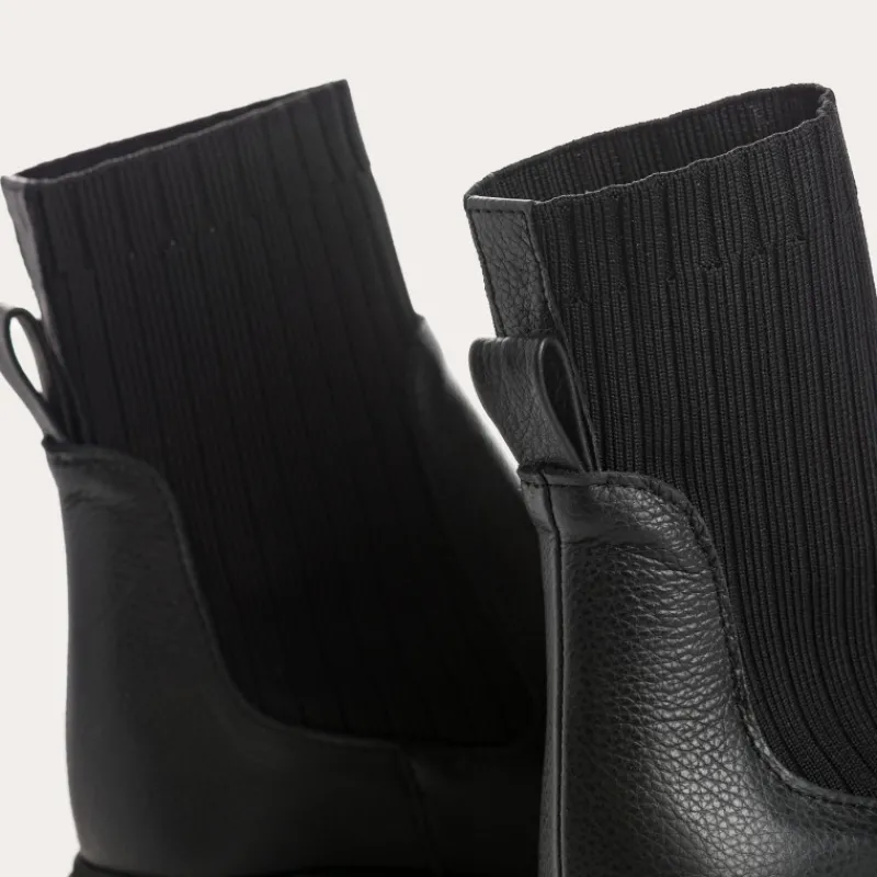 Reqins BOOTS A TALONS DITA CUIR GRAINE NOIR Outlet