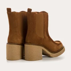 Reqins BOOTS A TALONS FREDDA CUIR VELOURS CHAMOIS Hot