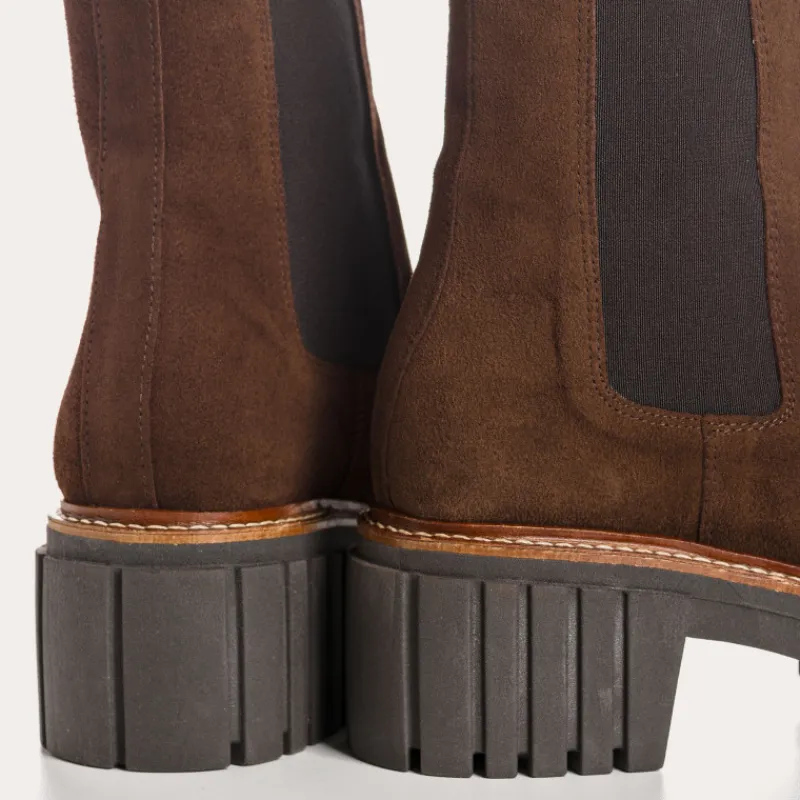 Reqins BOOTS BASEA CUIR VELOURS MARRON Hot