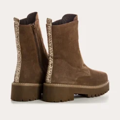 Reqins BOOTS DAFNE CUIR VELOURS VERT Online