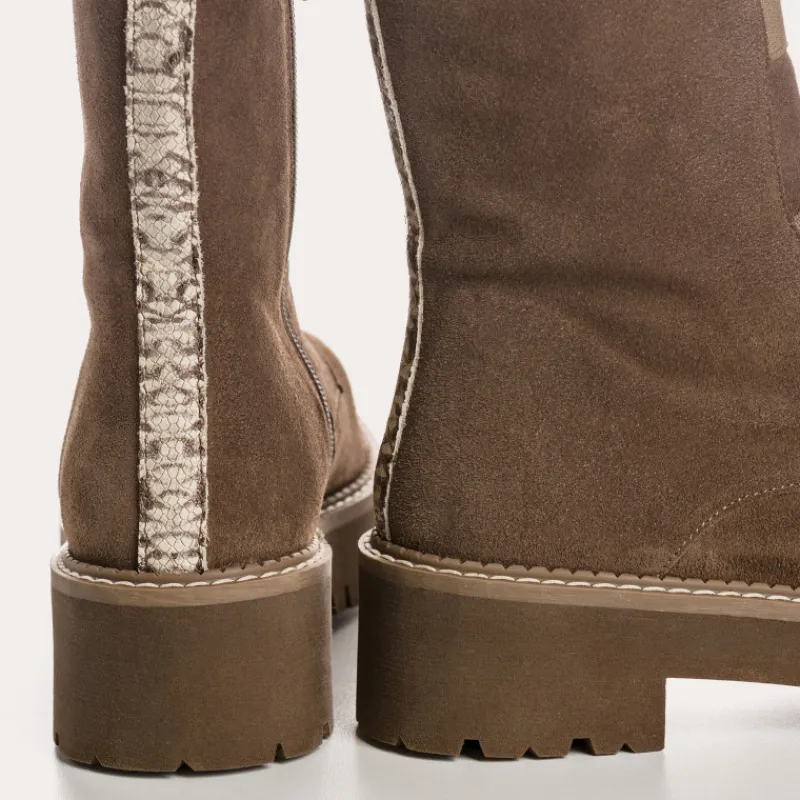 Reqins BOOTS DAFNE CUIR VELOURS VERT Online