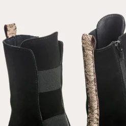 Reqins BOOTS DAFNE CUIR VELOURS NOIR Sale