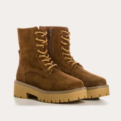 Reqins BOOTS DIARY CUIR VELOURS BEIGE Discount