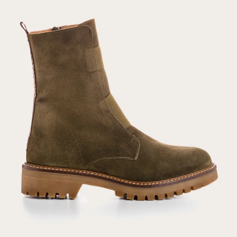 Reqins BOOTS DUSKY CUIR VELOURS VERT Outlet