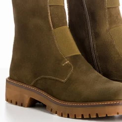 Reqins BOOTS DUSKY CUIR VELOURS VERT Outlet