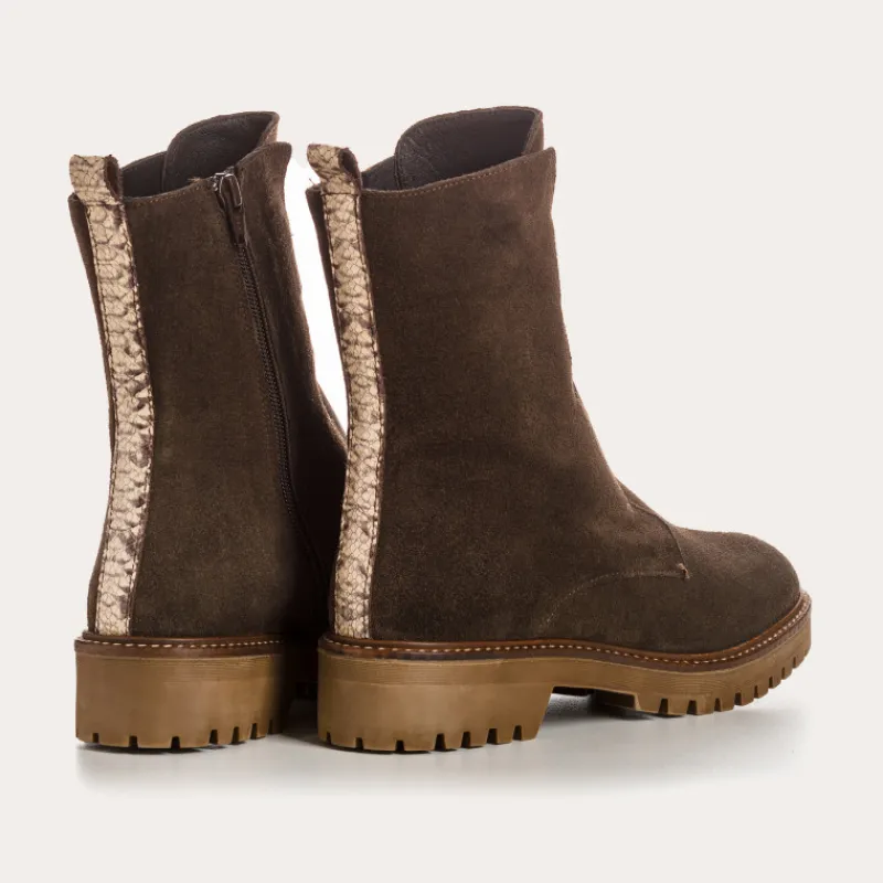 Reqins BOOTS DUSKY CUIR VELOURS MARRON Online