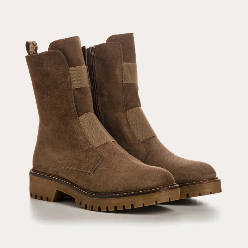 Reqins BOOTS DUSKY CUIR VELOURS VERT Outlet