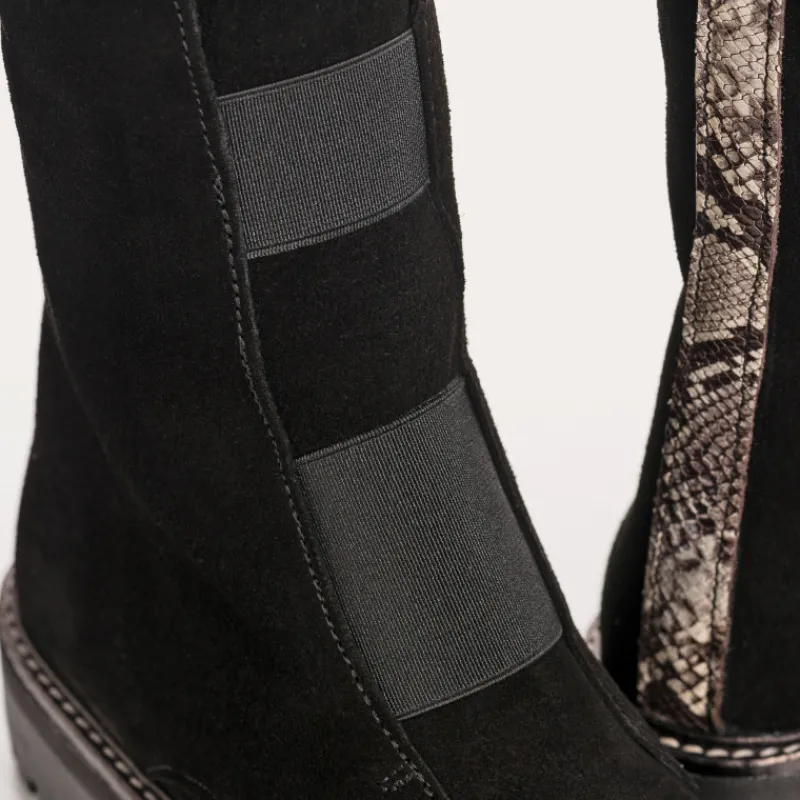 Reqins BOOTS DUSKY CUIR VELOURS NOIR Best