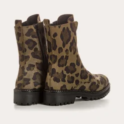 Reqins BOOTS DUSKY CUIR VELOURS LEOPARD KAKI Best