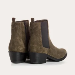 Reqins BOOTS ELIOTH CUIR VELOURS VERT Fashion