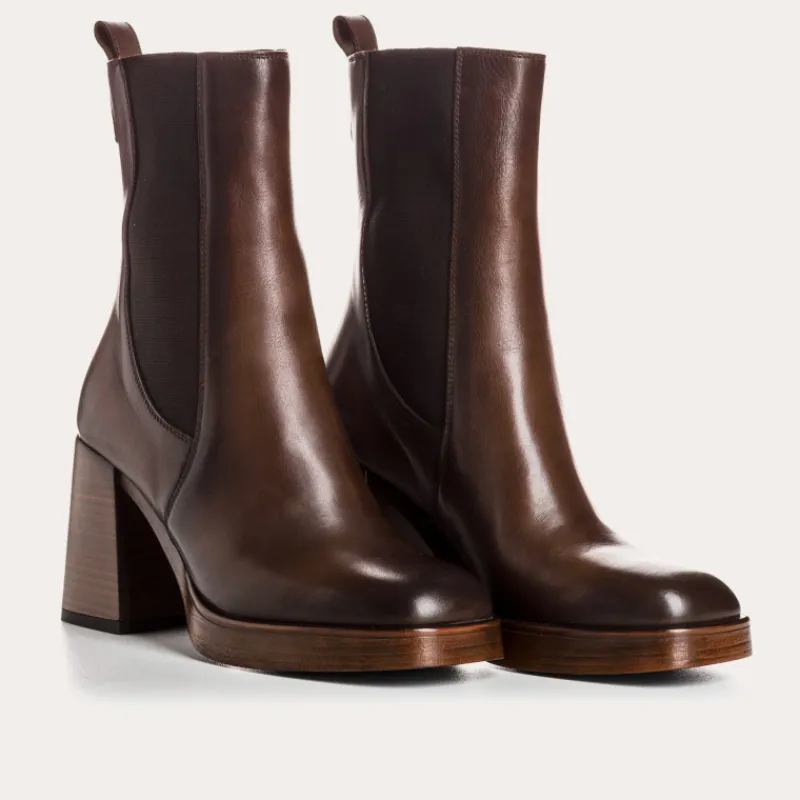 Reqins BOOTS ELSY CUIR MARRON Best