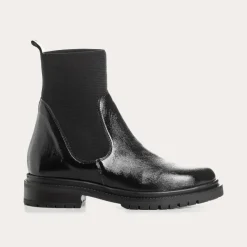 Reqins BOOTS EVALINA CUIR VERNIS NOIR Sale