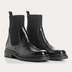 Reqins BOOTS EVALINA CUIR VERNIS NOIR Sale