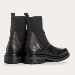 Reqins BOOTS EVALINA LEZARD NOIR Clearance