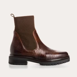 Reqins BOOTS EVALINA LEZARD MARRON Clearance