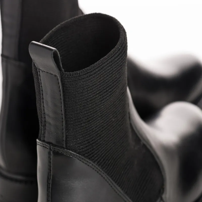 Reqins BOOTS EVELYN CUIR NOIR New