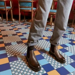 Reqins BOOTS EVELYN CUIR METALLISE PLOMB Outlet