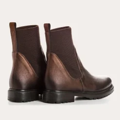 Reqins BOOTS EVELYN CUIR METALLISE MARRON Discount