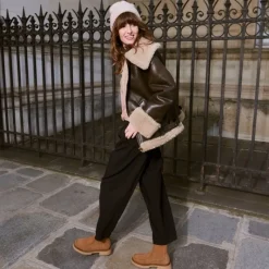 Reqins BOOTS FINLAY CUIR VELOURS HAVANE Discount