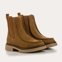 Reqins BOOTS FINLAY CUIR VELOURS HAVANE Discount