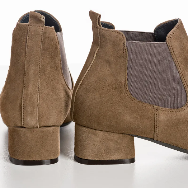 Reqins BOOTS KEEGAN CUIR VELOURS VERT Discount